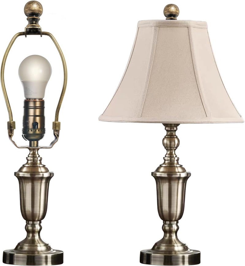 EMNOOTI Ball Lamp Finial Cap Knob for Lamp Shade Top,Solid Lamp Finial Caps,Heavy Metal Top Screw Finial for Black Lamp Shade Holder Antique Brass Lamp Harp (Bronze / 2-Pack) - Image 3